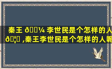 秦王 🌼 李世民是个怎样的人 🦆 ,秦王李世民是个怎样的人呢